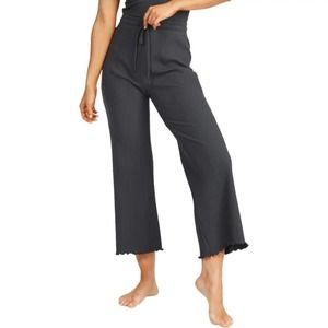Billabong Women's Out And About High Waisted Cotton Stretch Rib Knit Pants